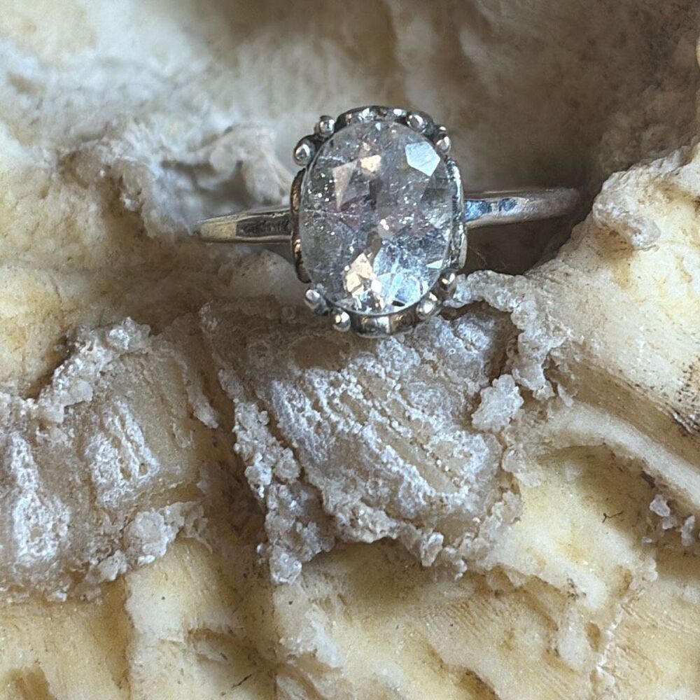 Sky Blue Topaz Sterling Silver Ring, NEW, size 7, Handmade, Artisan